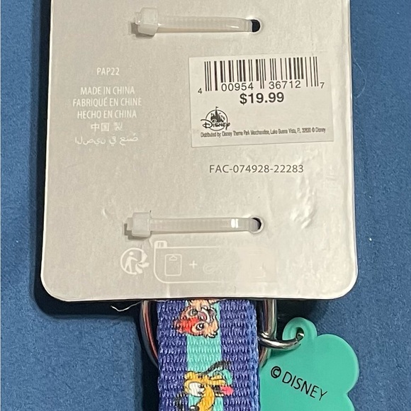 New Disney characters size M dog collar with commemorative Mickey head tag - Picture 2 of 2